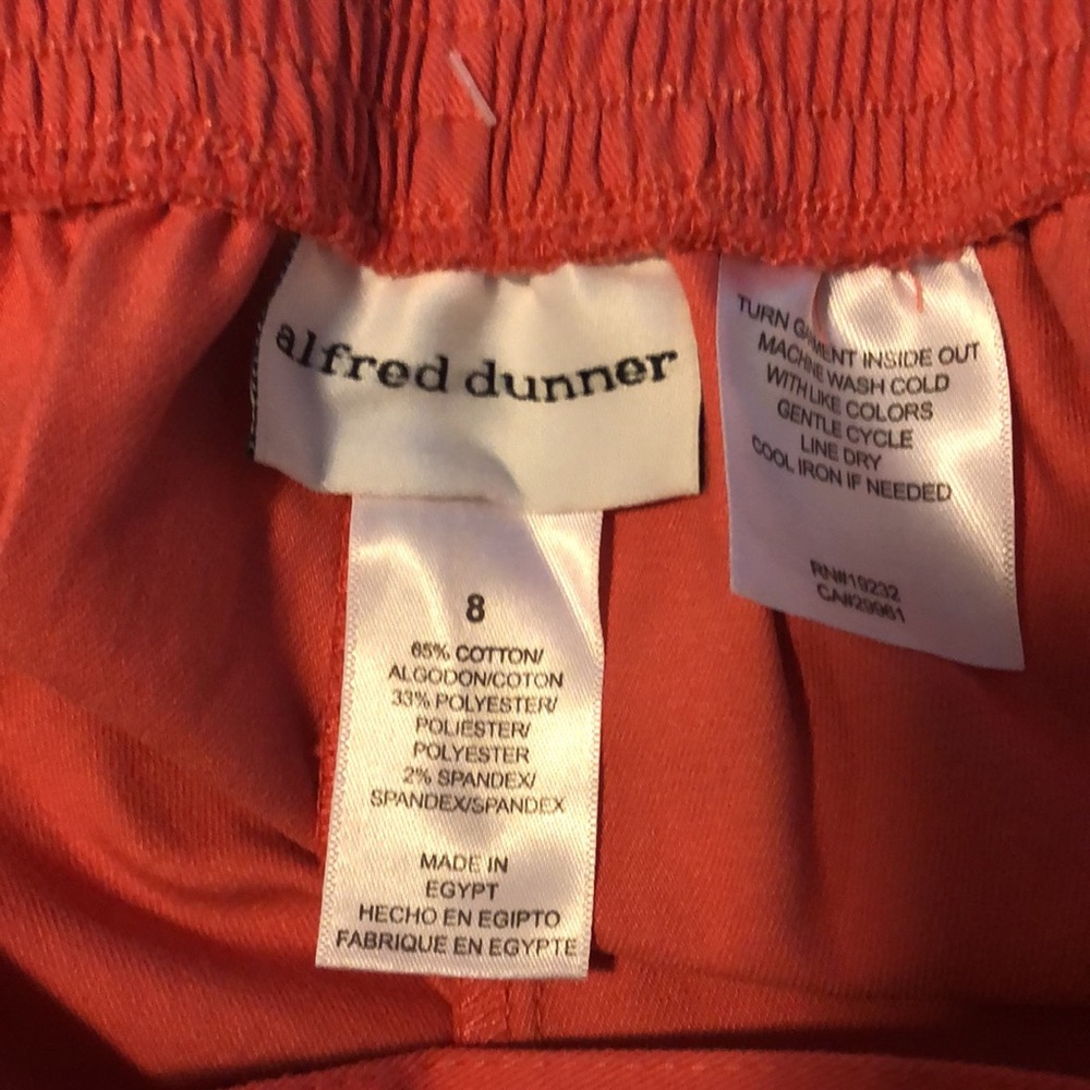 Women’s Alfred Dunner Coral coastal Drive classic fit capri pants size 8 - Picture 6 of 6